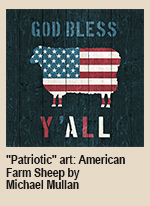 "Patriotic-art--American-Farm-Sheep-by-Michael-Mullan_01"