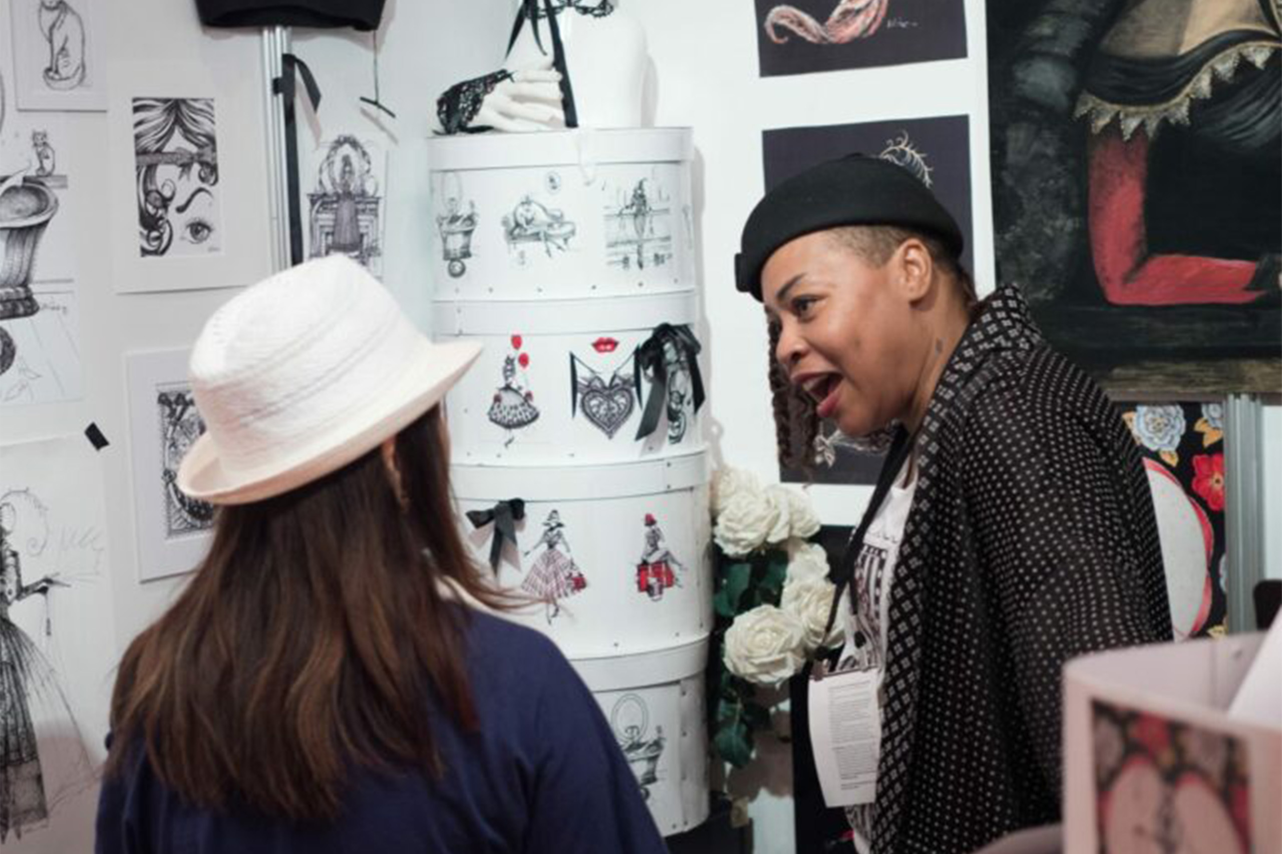 Attendees explore designs at SURTEX