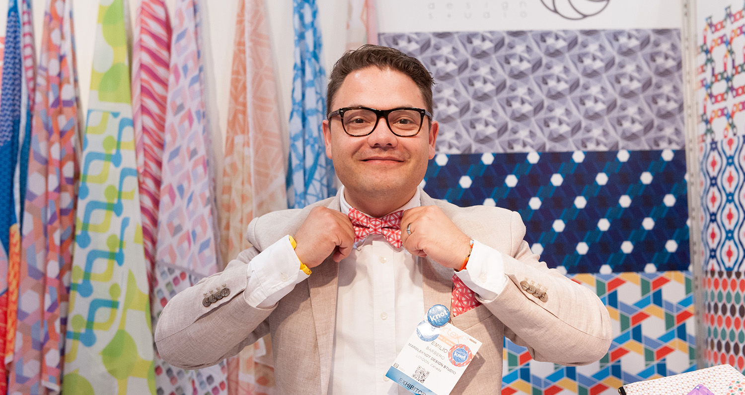 Exhibitor in bowtie